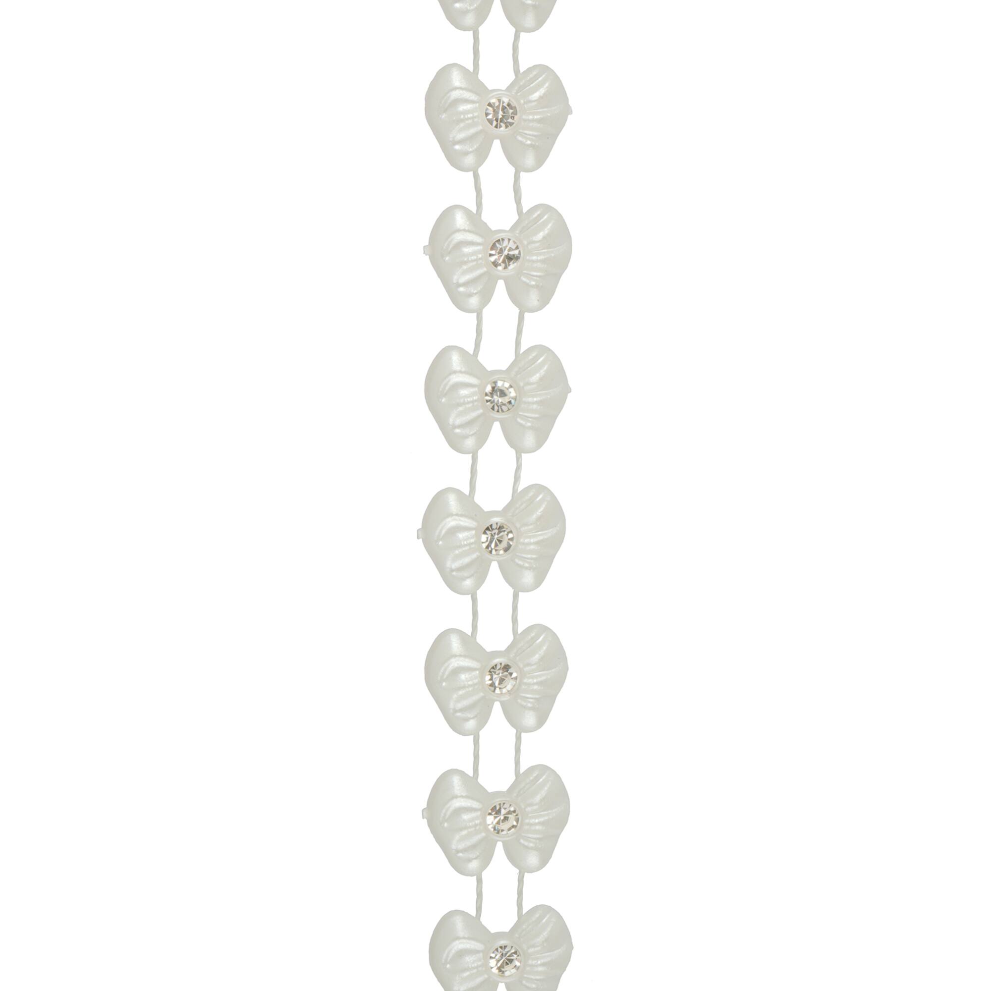 13.5mm Ivory Bow Garland, 5yd. by Bead Landing™